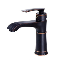 Single lever black painted sink mixer tap deck mounted bathroom ORB basin black faucet
